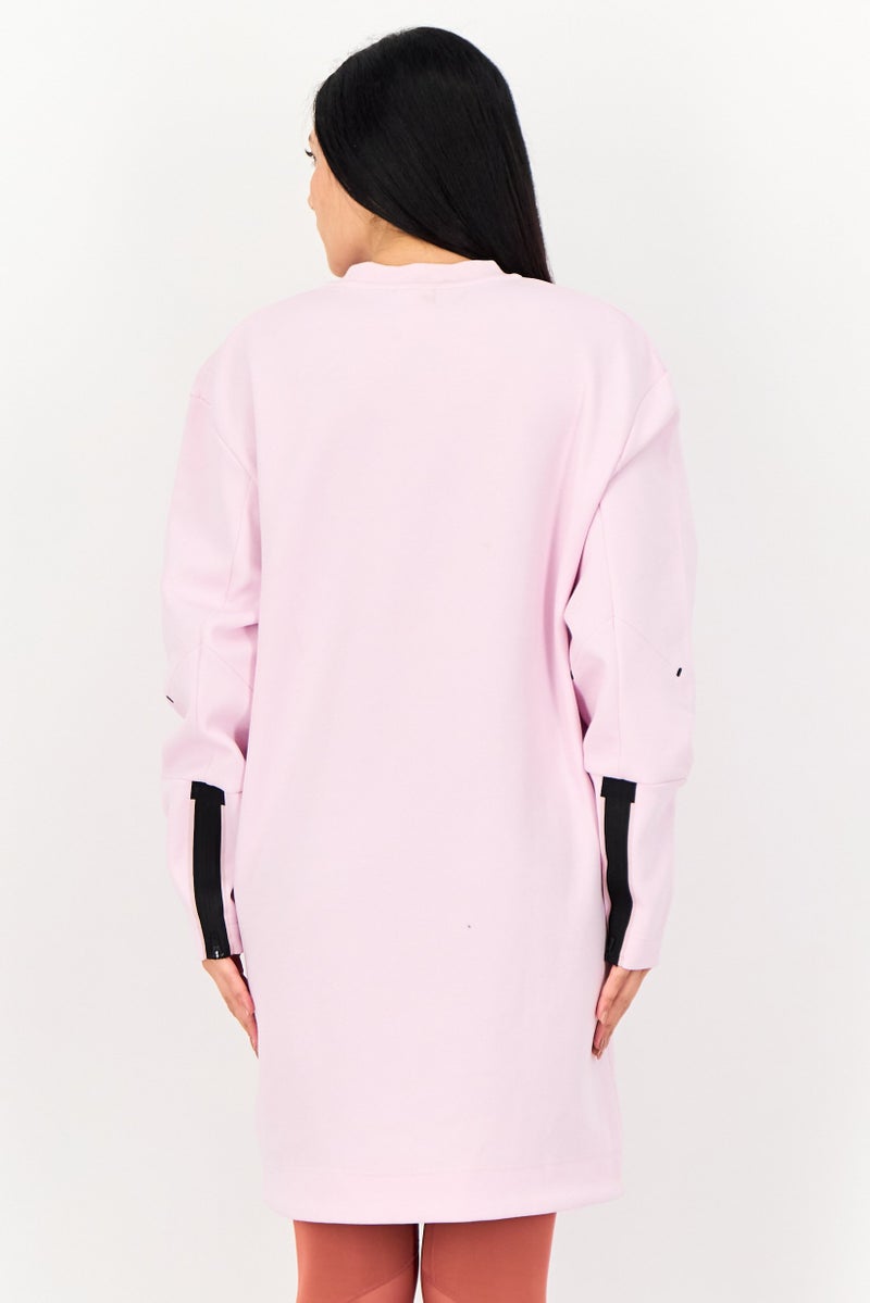 Nike ملابس رياضية نسائية بليزر طويل الأكمام في الهواء الطلق، وردي فاتح - Image 3