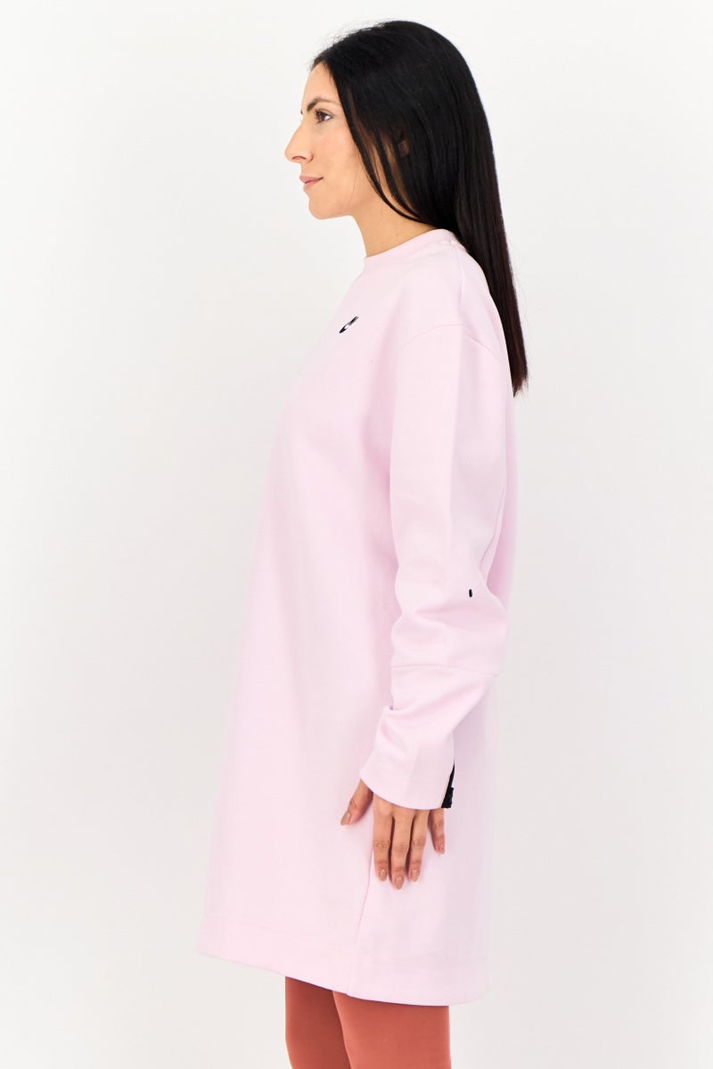 Nike ملابس رياضية نسائية بليزر طويل الأكمام في الهواء الطلق، وردي فاتح - Image 2