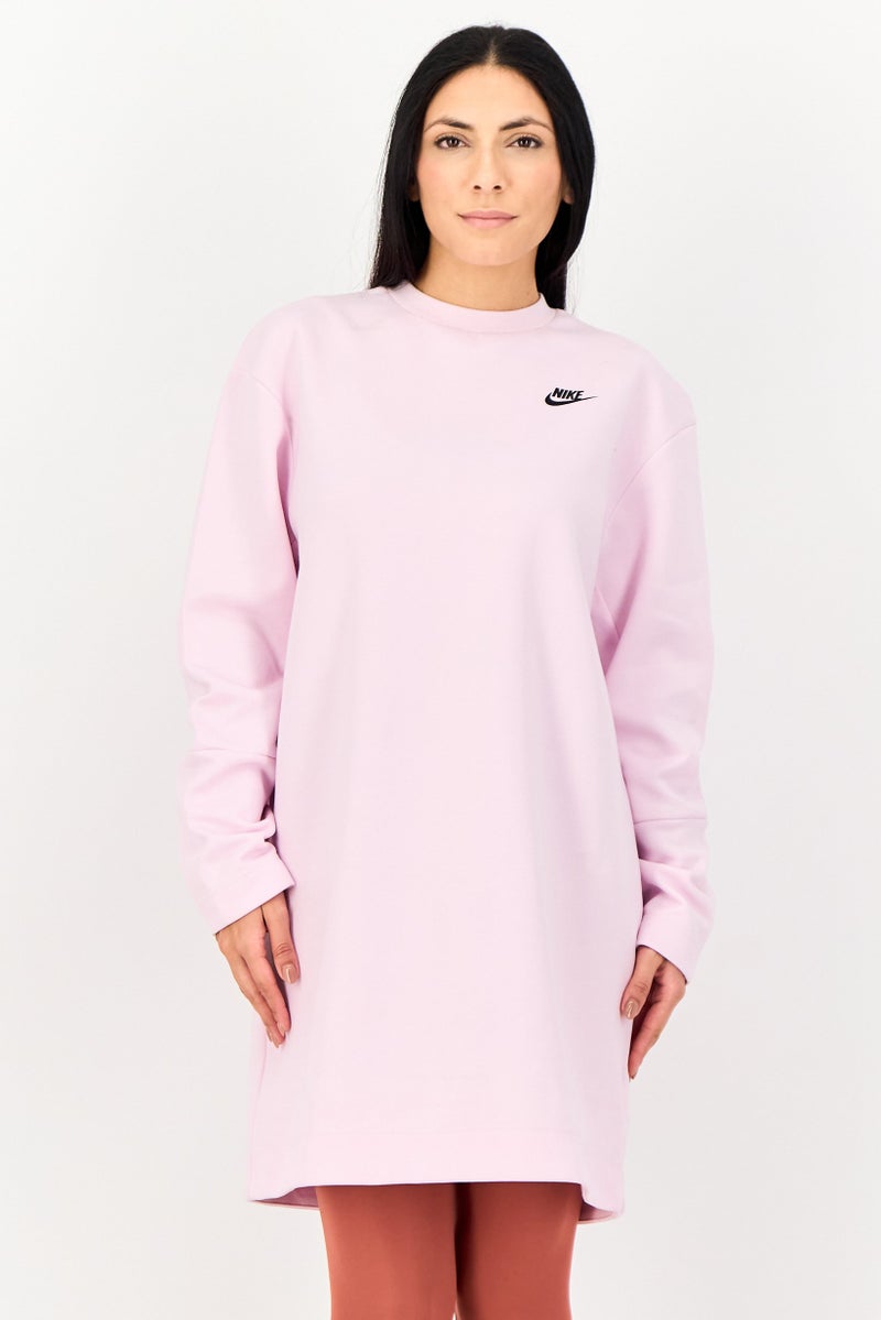 Nike ملابس رياضية نسائية بليزر طويل الأكمام في الهواء الطلق، وردي فاتح - Image 1