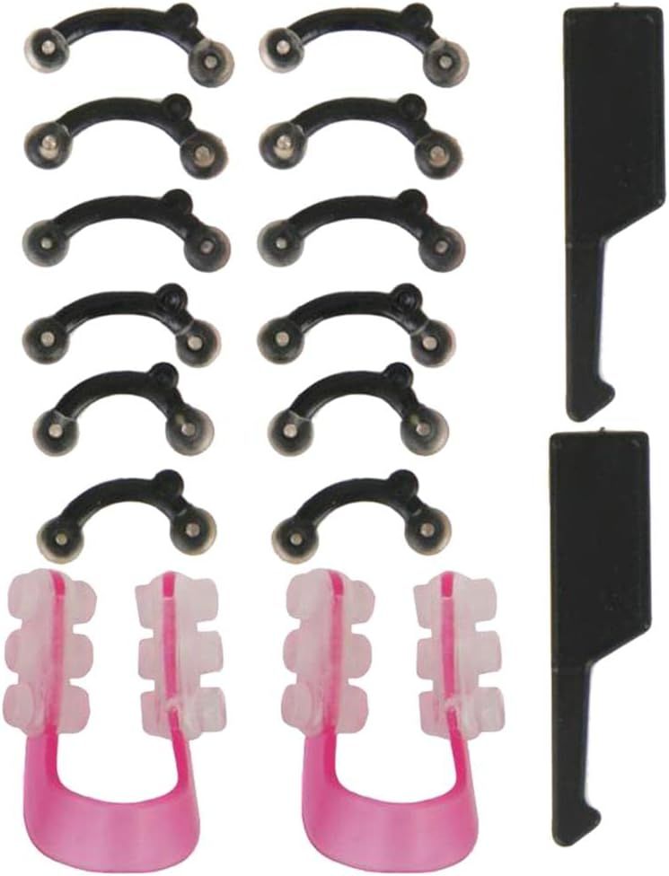 Non-Surgical Nose Lift Shaper, 3 Pairs Nose Up Lift Corrector Bridge Lift Straightening Tool, Plastic, Black - Image 2