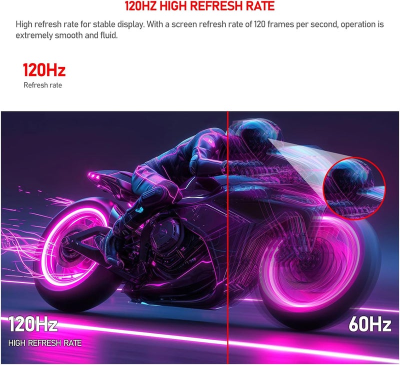 Gawfolk شاشة ألعاب Gawfolk مقاس 34 بوصة WFHD 120 هرتز فائقة العرض 21:9 شاشة كمبيوتر 2560 × 1080 120% sRGB 350 شمعة/م² FreeSync HDR10 VESA مناسبة للترفيه والاستخدام المكتبي والمنزلي - Image 3