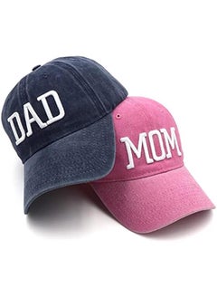 Mom and Dad Hats Fathers Day Mom Dad Gifts Hat Embroidered Adjustable Baseball Caps Gift for Couples Parents