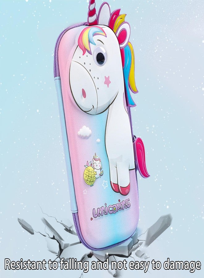 Ristpal Pencil Case for Girls Boys, Kids Cute Pencil Pouch, 3D EVA Large Capacity Pen Holder, School Supplies for Kids Back to School Gifts (Pink unicorn) - Image 5