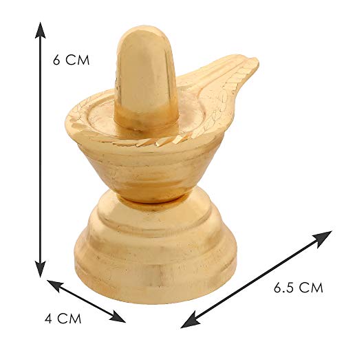 Webelkart Brass Idol Small Shiv Ling, Shivling Showpieces for Pooja Home Decor (Gold Plated, 6.00 cm) - Image 3
