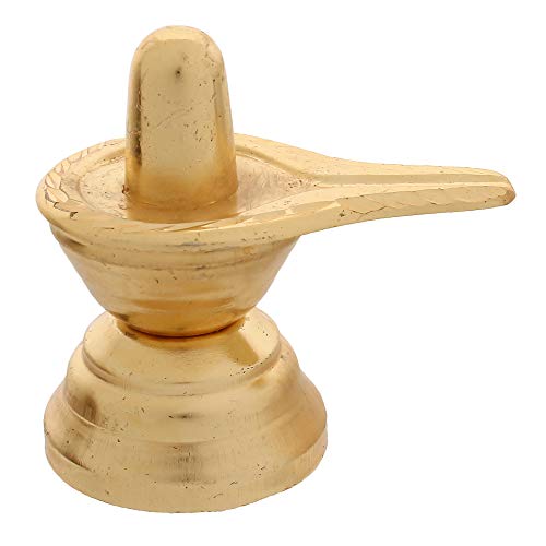 Webelkart Brass Idol Small Shiv Ling, Shivling Showpieces for Pooja Home Decor (Gold Plated, 6.00 cm) - Image 2