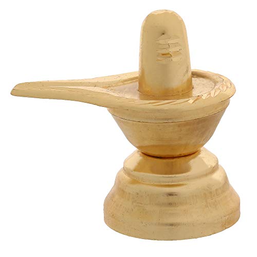 Webelkart Brass Idol Small Shiv Ling, Shivling Showpieces for Pooja Home Decor (Gold Plated, 6.00 cm) - Image 4