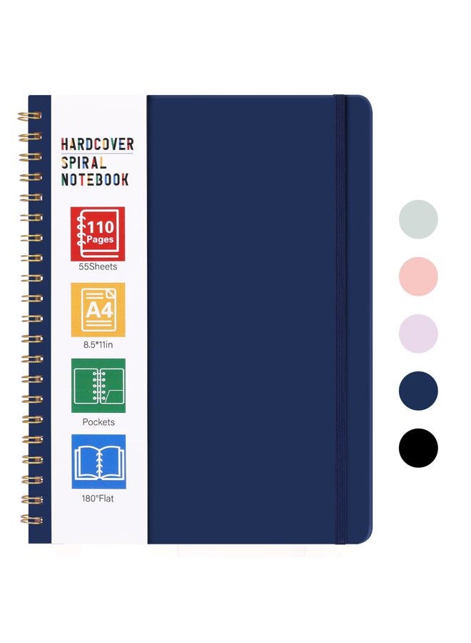LABUK Spiral Notebook 8.5 x 11, 110 Pages A4 Large Notebooks for Women Men, College Ruled Hardcover Notebook for Work School Note Taking - Image 1
