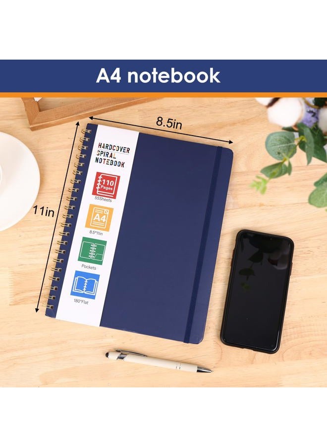 LABUK Spiral Notebook 8.5 x 11, 110 Pages A4 Large Notebooks for Women Men, College Ruled Hardcover Notebook for Work School Note Taking - Image 2