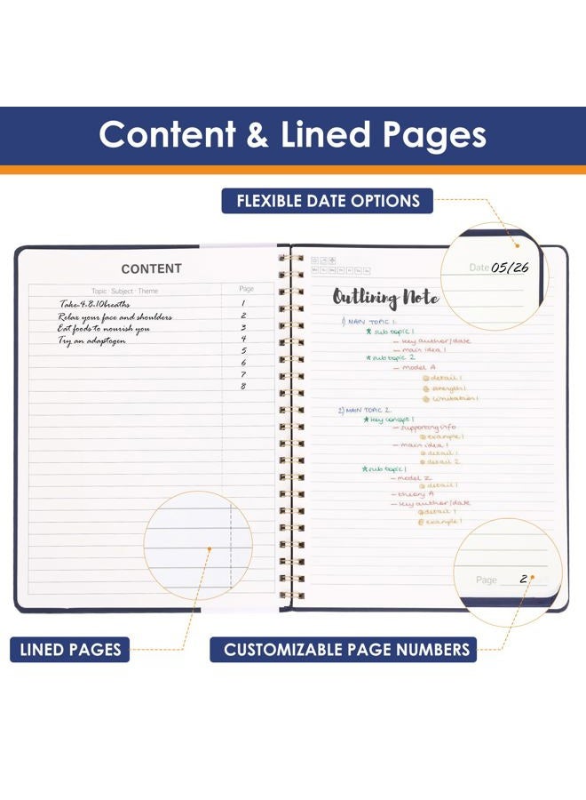 LABUK Spiral Notebook 8.5 x 11, 110 Pages A4 Large Notebooks for Women Men, College Ruled Hardcover Notebook for Work School Note Taking - Image 5