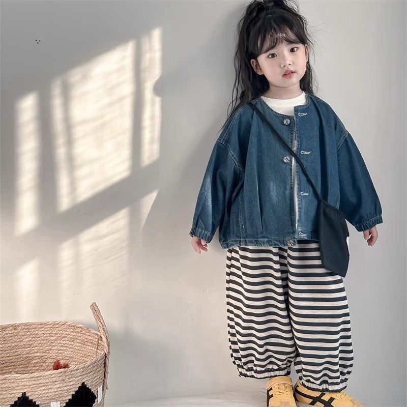 Children'S Wear 2025 Korean Version Boys And Girls Baby All-Match Loose Denim Jacket Children'S Trendy Cardigan - Image 2