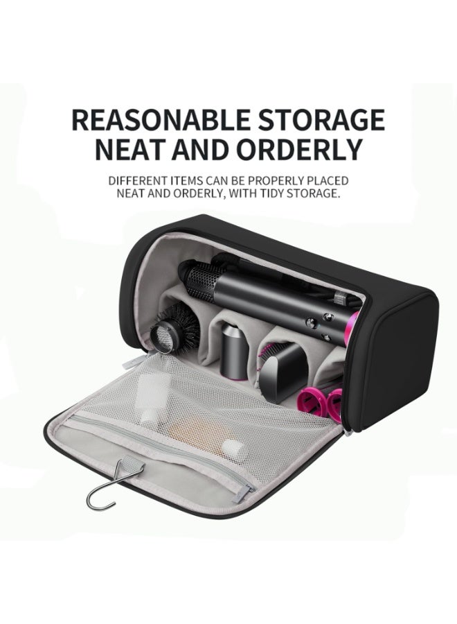 Arabest Travel Case, Portable Travel Storage Bag With Metal Hanging Hook, Black Travel Organizer Bag - Image 4