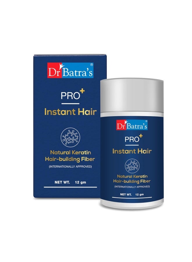 Dr Batra's Pro Instant Hair Natural Keratin Building Fibre Dark Brown with Pure Corn and Natural Fiber for Thick Hair, Covers Bald Spots, Suitable for Men and Women 12 g - Image 2