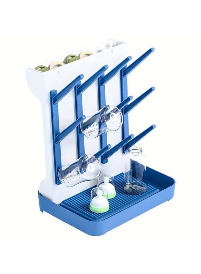 Gray Baby Bottle Drying Rack Large Capacity Multi Layer Hanging Air Dry System - Image 4