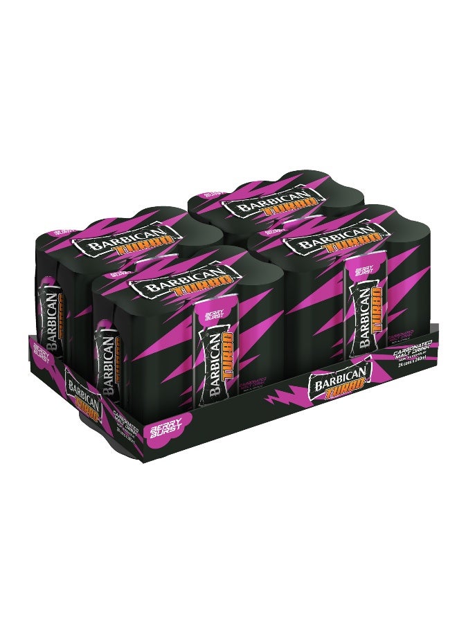 Barbican Turbo Berry Flavoured Malt 240ml in Can x 24 Pack - Image 1