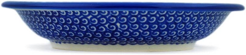 Polmedia Polish Pottery Authentic Polish Pottery Pasta Bowl 9inch in Red Daisy Design Handmade in Bolesawiec Poland by Ceramika Bona  Certificate of Authenticity - Image 3