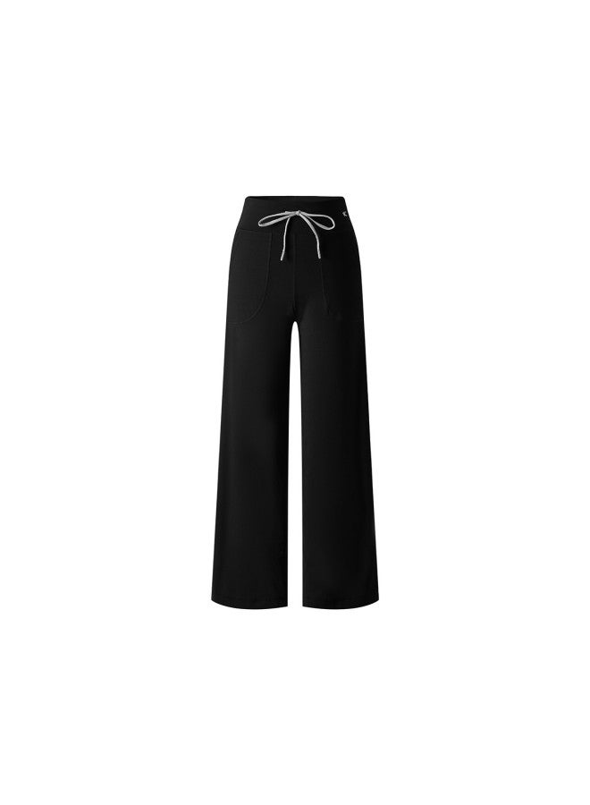 VVC Versatile Solid Color Drawstring Wide-Leg Pants, 2025 Autumn/Winter New Simple Style Women'S Trousers - Image 2