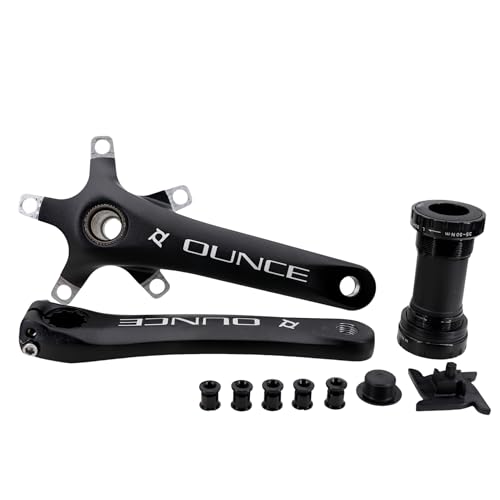 DJC Components DJC Prowheel Road Bike crankset 110bcd Build-in Spindle Hollow tech and BSA Bottom Bracket 170mm 172.5mm (172.5mm Length) - Image 1