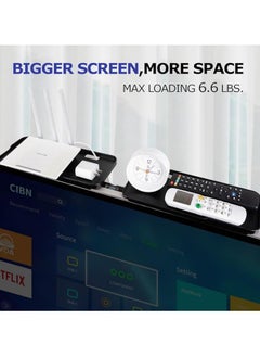 erorex Adjustable TV Top Shelf, 1 Pcs, Screen Shelf Monitor Top Shelf TV Top Storage Bracket Computer Screen Shelf for Cellphone Stand, Media Boxes, Game Console, Router and Home (11.8 x 4.7 Inch)  - Image 3