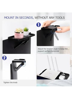 erorex Adjustable TV Top Shelf, 1 Pcs, Screen Shelf Monitor Top Shelf TV Top Storage Bracket Computer Screen Shelf for Cellphone Stand, Media Boxes, Game Console, Router and Home (11.8 x 4.7 Inch)  - Image 2
