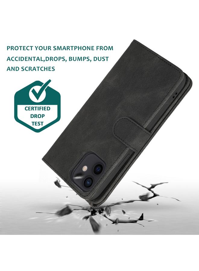 S-TOP Case For iPhone 12 Pro Max Skin-feel Crazy Horse Texture Zipper Wallet Bag Horizontal Flip Leather Case with Holder & Card Slots & Wallet & Lanyard - Image 3