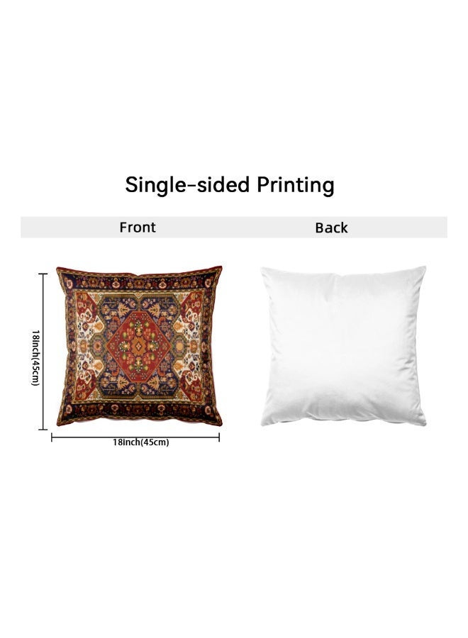 2-Pack Vintage Floral Bohemian Decorative Throw Pillow Covers, 18x18 Inch Super Soft Cushion Cases with Invisible Zipper - Image 2