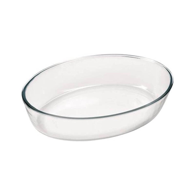 Marinex Medium Oval Glass Roaster 3.2L, Oven Safe Transparent Bakeware for Lasagna, Cakes, Brownies, Roasting & Casseroles  Heat Resistant Durable Glass Dish for Home & Kitchen - Image 2