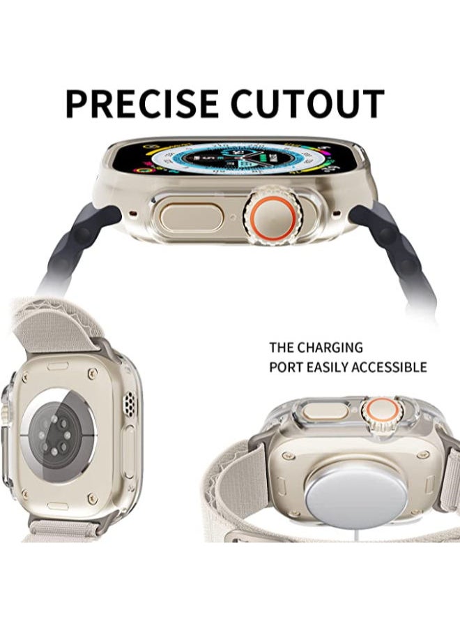 SHOPI - 2 Pack Case Compatible with Apple Watch Ultra 49mm, Hard PC Bumper Case All-Around Edge Shockproof Protective Cover Frame [NO Screen Protector]- Clear - Image 1
