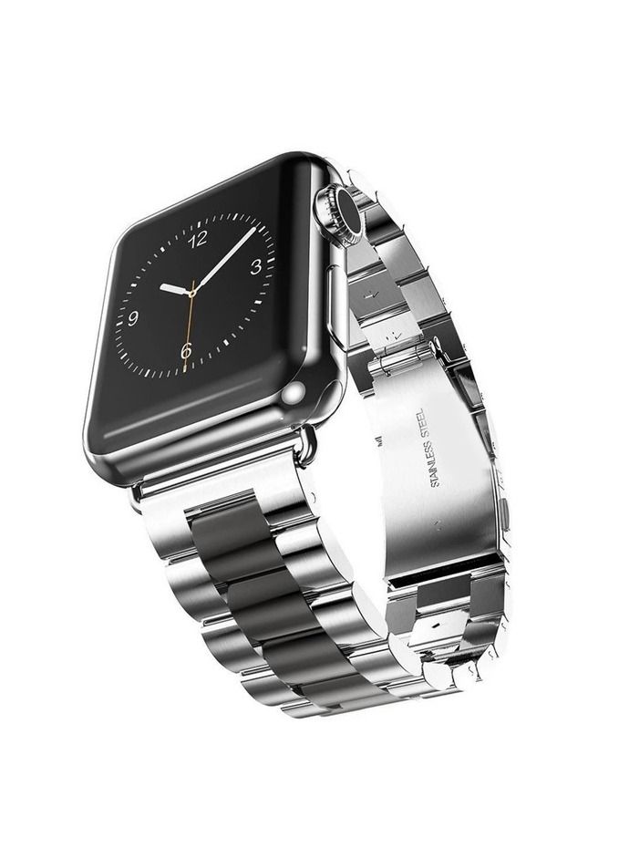 Metal Bands Compatible with Apple Watch Band 38mm 40mm 41mm, Stainless Steel Magnetic Absorption Strap, Wristband for iWatch Band for Apple Watch Series 7/6/5/4/3/2/1/SE, - Image 1