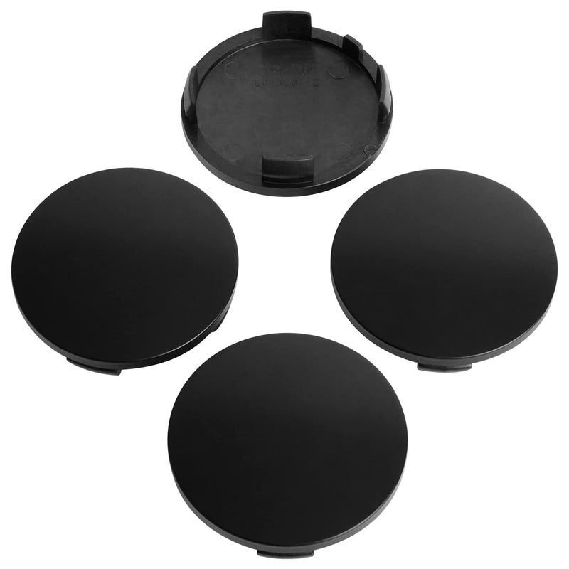 KitsPro 2.4Inch 60MM Wheel Center Caps, Pack of 4 (Matte Black, Outer 60MM, Inner 56MM) - Image 1