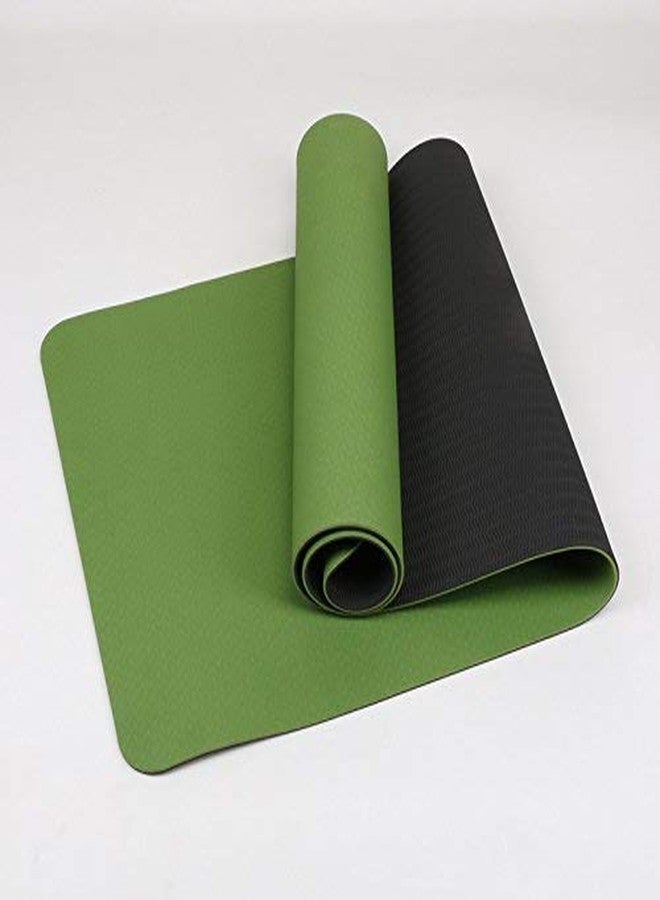 آيريس حصيرة يوغا من مادة TPE مانعة للانزلاق من IRIS Fitness لليوغا الساخنة والبيلاتس والجمباز، ذات وجهين (72 بوصة × 24 بوصة × 6 مم) - Image 2