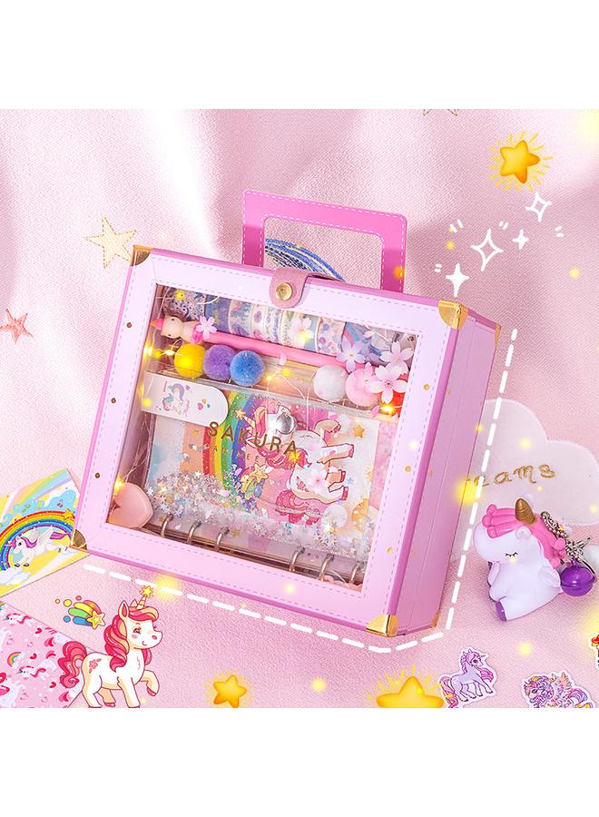 Bluejw Dream Cherry Blossom Quicksand Hand Ledger Simple Ins Style Girl Cute Loose-leaf Detachable Net Red Hand Ledger Suit - Image 4