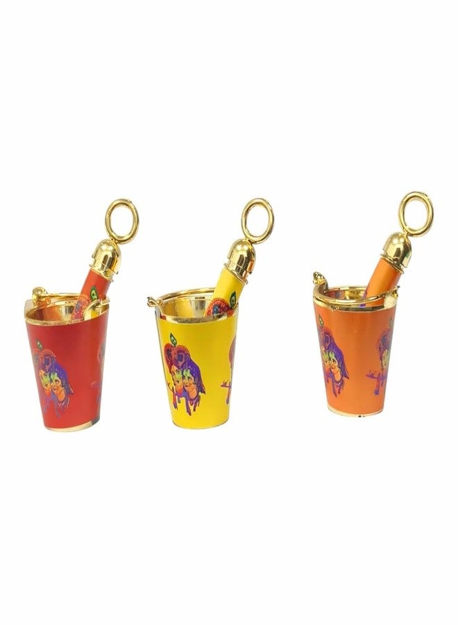 Vrindavanstore.in Holi Special Pichkari and Bucket Combo for Holi/Laddu Gopal/Gift Items/Holi Gift(Mix/Random Colour) Pack of 3 - Image 1