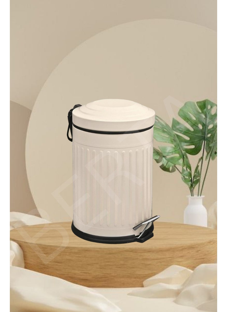 Vintage Trash Can Shock Absorber Lid Striped Luxury Model 5lt - 12LT - 16LT Black White Cream - pzsku/Z80698E0FE051477460FDZ/45/_/1740652528/5cb97687-3e1a-408d-bece-ba776a3bb32f