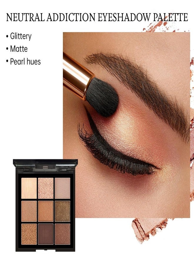 Henlics Paris Neutral Addiction Eyeshadow Palette | Matte, Shimmering, and Metallic Finishes - Image 4