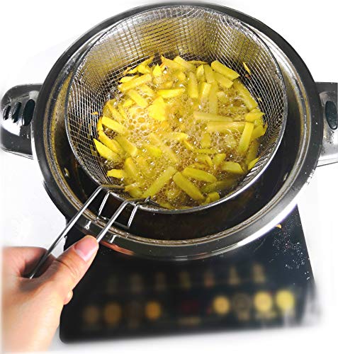 i Kito 6QT Deep Fryer Set Stainless Steel Deep Fry Basket & 3-Ply Deep Frying Pot Sauce Pan With Lid - Image 2