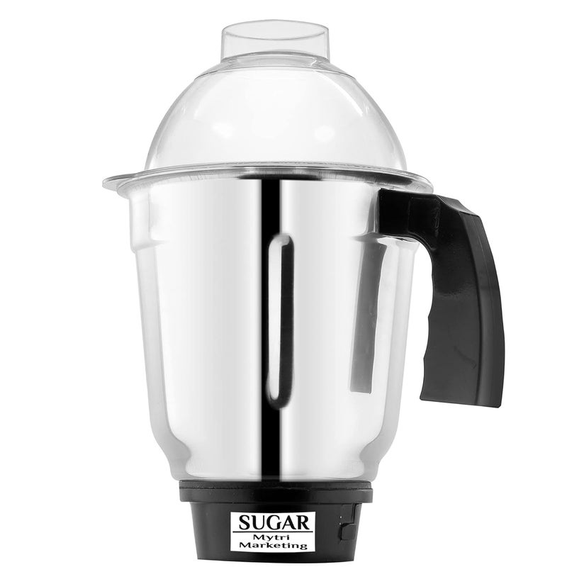 Sugar Liquid Jar with Lid for Mixer Grinder 1000ML Stainless Steel Material Silver 1Pc MA03 - Image 1