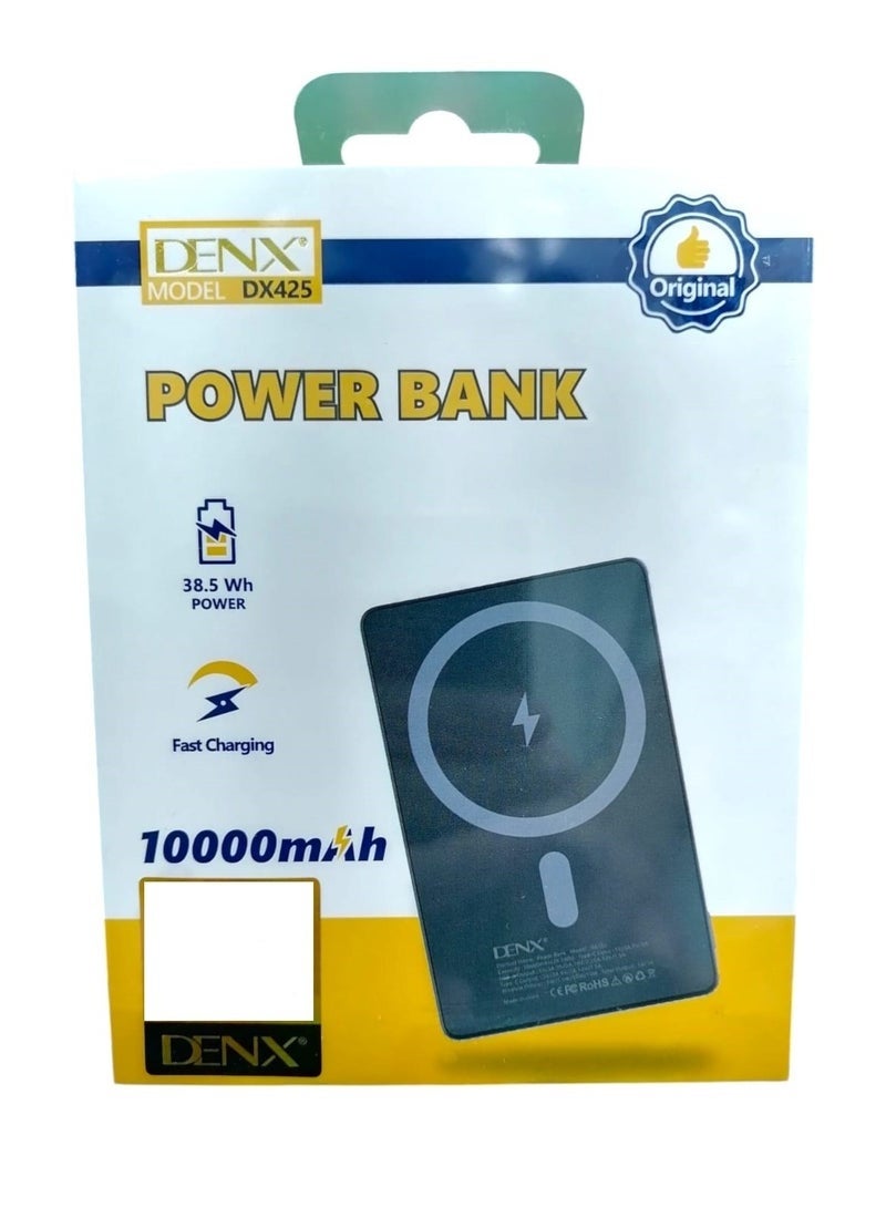 Denx 10000mAh Magnetic Power Bank Wireless Charging 38.5W Fast Charging USB C Portable Battery Pack with LED Display Strong Magnetic Attachment for Smartphones Compact Travel Charger - Image 3