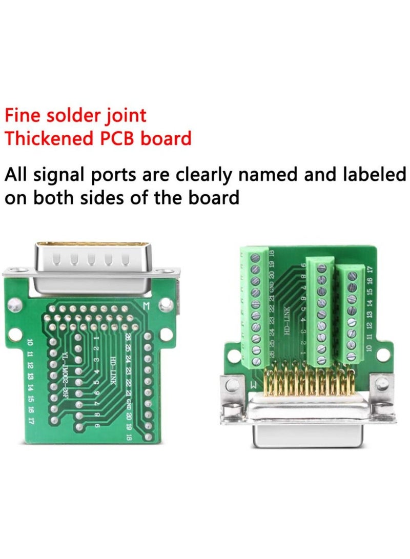 Y&D DB26 Breakout Connector, Solderfree RS232 D-SUB Serial to 26-Pin Port Terminal Male Adapter Pure Copper Core Gold Plated Connector with Case - Image 5