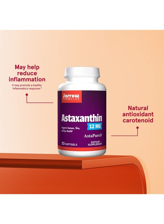 jarrow formulas مكمل أستازانتين 12 ملغ - 30 كبسولة لينة - مضاد أكسدة طبيعي - دعم صحة المناعة، الجلد، المفاصل، والعين - 30 حصة (قد يختلف التعبئة) - Image 4