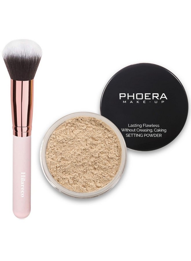 Hilareco PHOERA Foundation Face Powder, Soft Focus Setting Powder, Silky Powder For Creating Without Shine, Smooths Pores & Lines, Up to 24H Wear Oil Control,0.49 Oz (N.02 Cool Beige) - Image 1