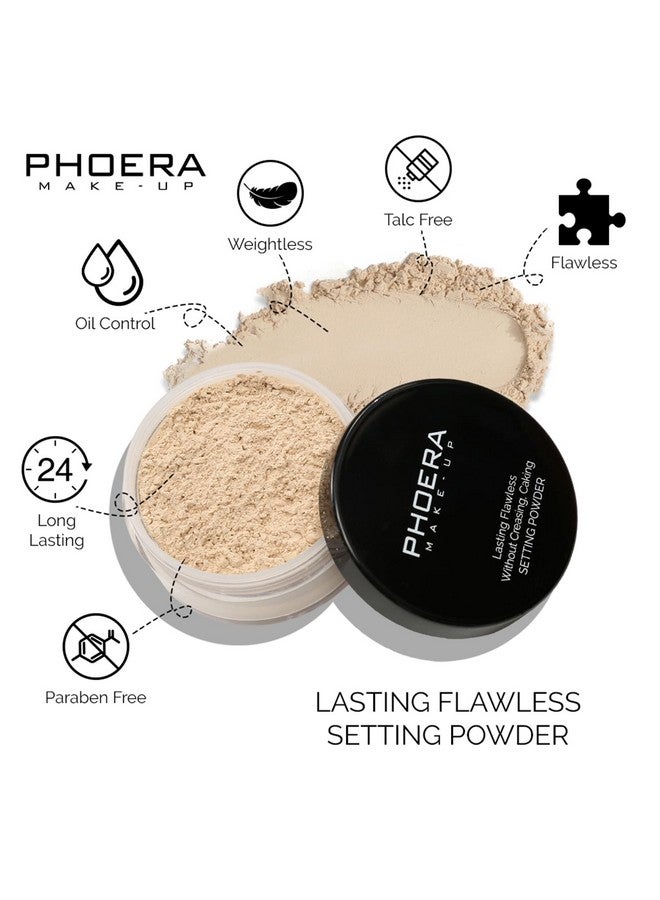 Hilareco PHOERA Foundation Face Powder, Soft Focus Setting Powder, Silky Powder For Creating Without Shine, Smooths Pores & Lines, Up to 24H Wear Oil Control,0.49 Oz (N.02 Cool Beige) - Image 3