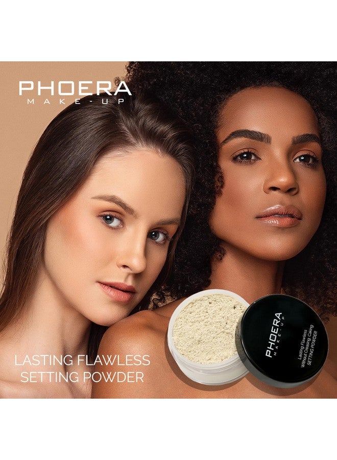 Hilareco PHOERA Foundation Face Powder, Soft Focus Setting Powder, Silky Powder For Creating Without Shine, Smooths Pores & Lines, Up to 24H Wear Oil Control,0.49 Oz (N.02 Cool Beige) - Image 2