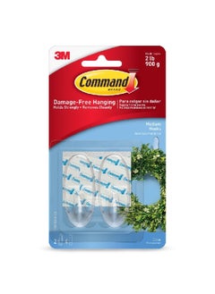 3M 2-Piece Hook with 4 Strips Clear Medium 17091CLR-ES  - Image 1
