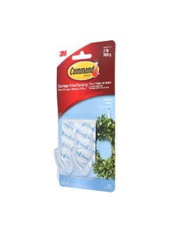 3M 2-Piece Hook with 4 Strips Clear Medium 17091CLR-ES  - Image 3