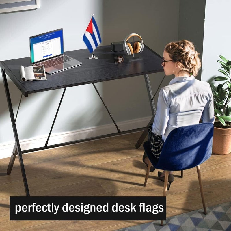 mflagperft Cuba Flag Cuban Flags, Small Mini Cuban Desk Flag, Used for Table Office Classroom Home Patriotic Events Decorations - Image 3
