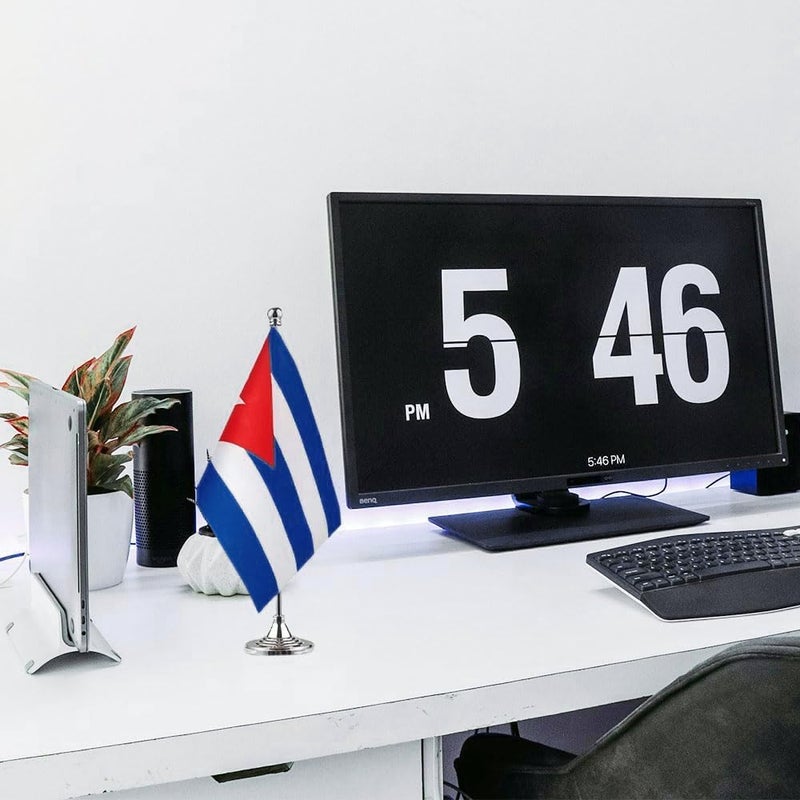 mflagperft Cuba Flag Cuban Flags, Small Mini Cuban Desk Flag, Used for Table Office Classroom Home Patriotic Events Decorations - Image 5