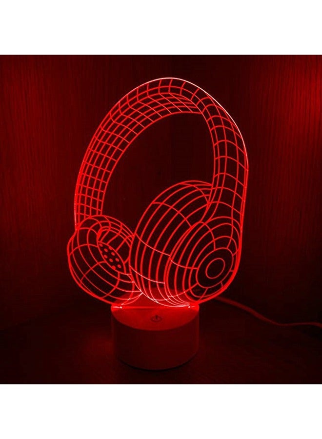3D LED RGB Optical Illusion Night Lamp White 20 x 10cm - Image 4