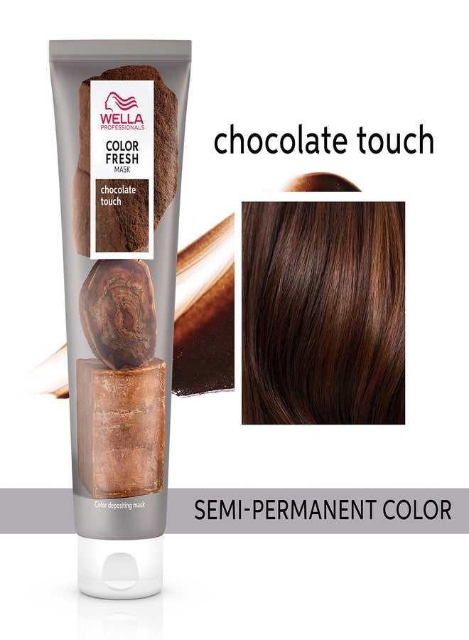Wella Professionals Color Fresh Mask | Chocolate Touch | Natural Shade | Hair Color-Depositing Mask | Vegan Formula with Avocado Oil | Zero Damage | No Silicone | 5 Fl Oz - Image 2