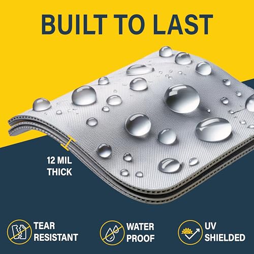 KING-A-MA-JIGS Mattress Storage Bag Full Size - Heavy Duty 10 Mil Thick Plastic Mattress Bags For Moving Full Size - Zipper And 8 Carrying Handles. Outoor Mattress Cover For Moving - Moving Mattress Protector Bag - Image 4