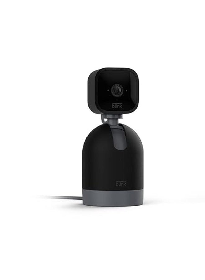 بلينك كاميرا Blink Mini Pan-Tilt – كاميرا مراقبة ذكية داخلية قابلة للدوران والتوصيل بالكهرباء، مزودة بخاصية التحدث والاستماع ثنائي الاتجاه، وفيديو عالي الدقة HD، واكتشاف الحركة، مع دعم Alexa. تأتي مع تجربة مجانية لخطة Blink Subscription Plan، باللون الأسود. - Image 1